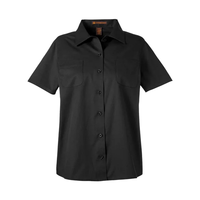 Harriton Women's Advantage IL Short Sleeve Dress Shirt (M585W) — custom decorated by Black Sheep Designs