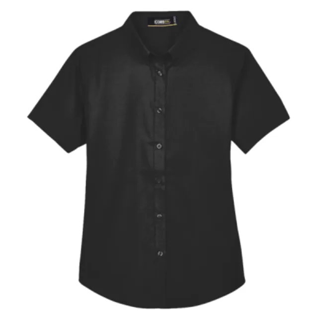 Core 365 Women's Optimum Short Sleeve Twill Shirt (78194) — custom decorated by Black Sheep Designs