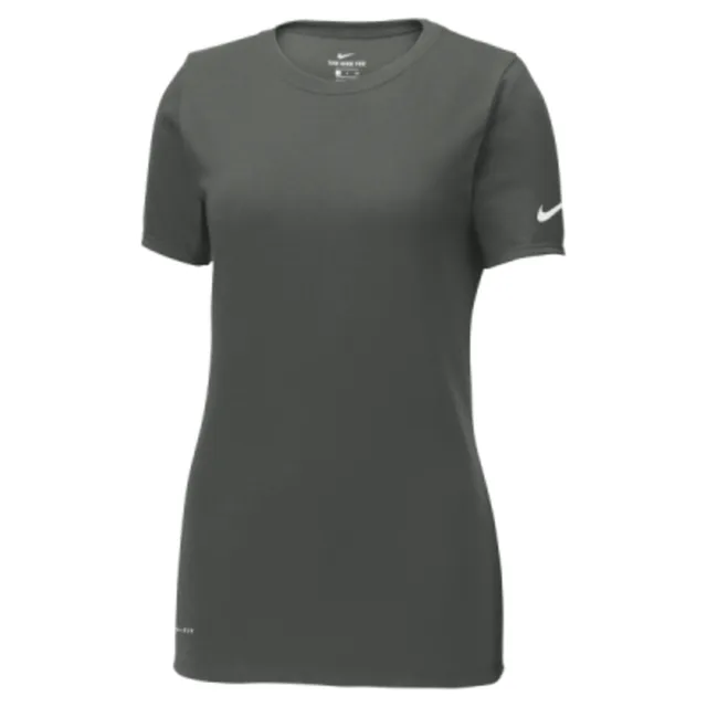 Nike NIKE Dri-FIT COTTON/POLY SCOOP NECK LADIES' TEE (NKBQ5234) — custom decorated by Black Sheep Designs
