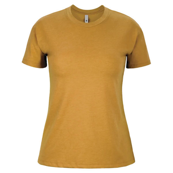 Next Level Apparel Women's CVC Relaxed T-Shirt in Antique Gold — front view