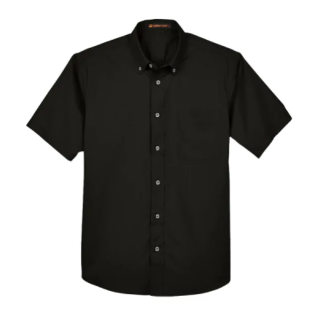Harriton Men's Easy Blend™ Twill Dress Shirt with Stain-Release (M500S) — custom decorated by Black Sheep Designs