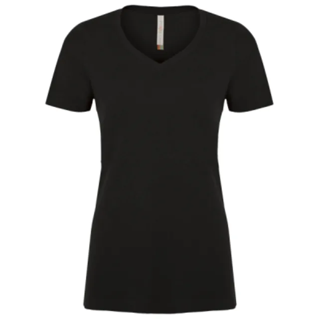 ATC™ EuroSpun® ATC™ EUROSPUN® RING SPUN V-NECK LADIES' TEE (ATC8001L) — custom decorated by Black Sheep Designs