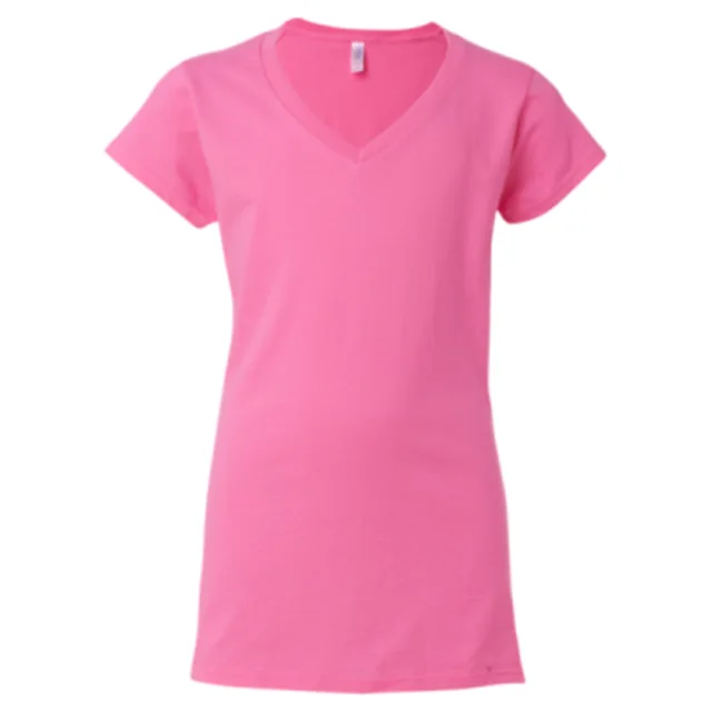 Gildan Women's Softstyle® V-Neck T-Shirt (64V00L) — custom decorated by Black Sheep Designs