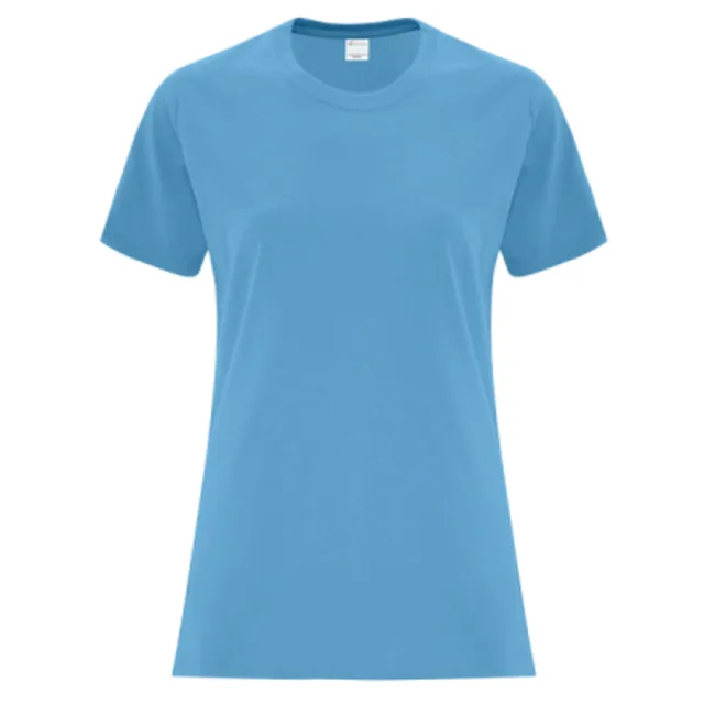 ATC™ Everyday Collection® ATC™ EVERYDAY COTTON LADIES' TEE (ATC1000L) — custom decorated by Black Sheep Designs