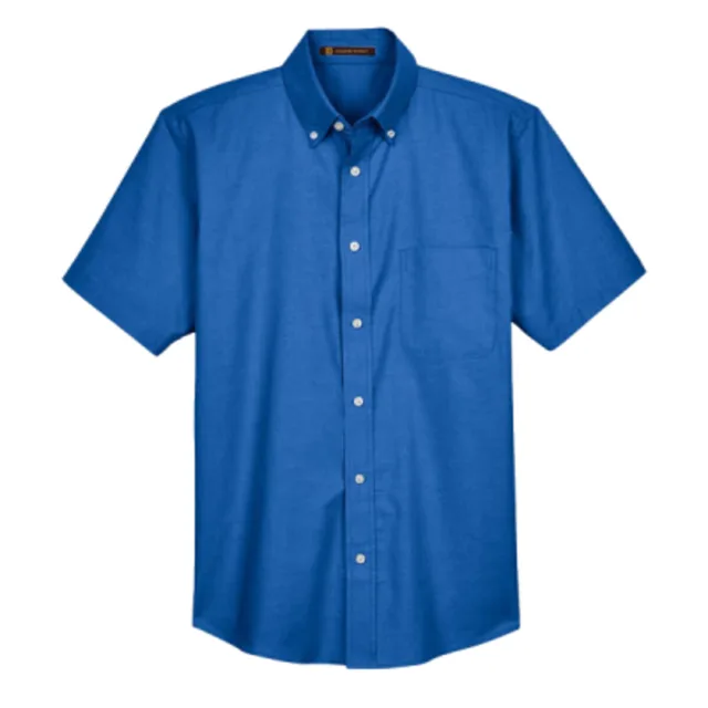 Harriton Men's Oxford Short Sleeve with Stain-Release (M600S) — custom decorated by Black Sheep Designs