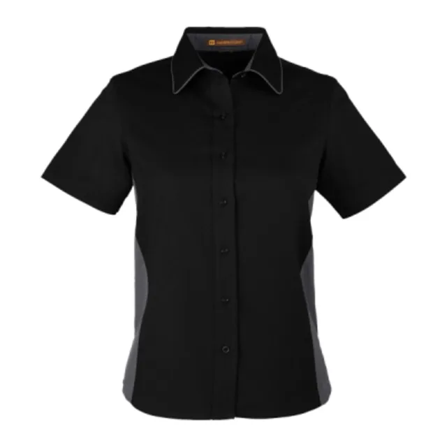 Harriton Women's Flash IL Colorblock Shirt (M586W) — custom decorated by Black Sheep Designs