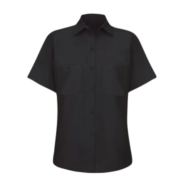 Red Kap RED KAP® INDUSTRIAL SHORT SLEEVE LADIES' WORK SHIRT (SP23) — custom decorated by Black Sheep Designs