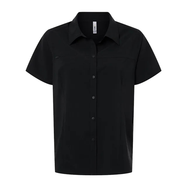 CORE365 Women's UltraUVP Shoreline Short Sleeve Staff Shirt (CE520W) — custom decorated by Black Sheep Designs