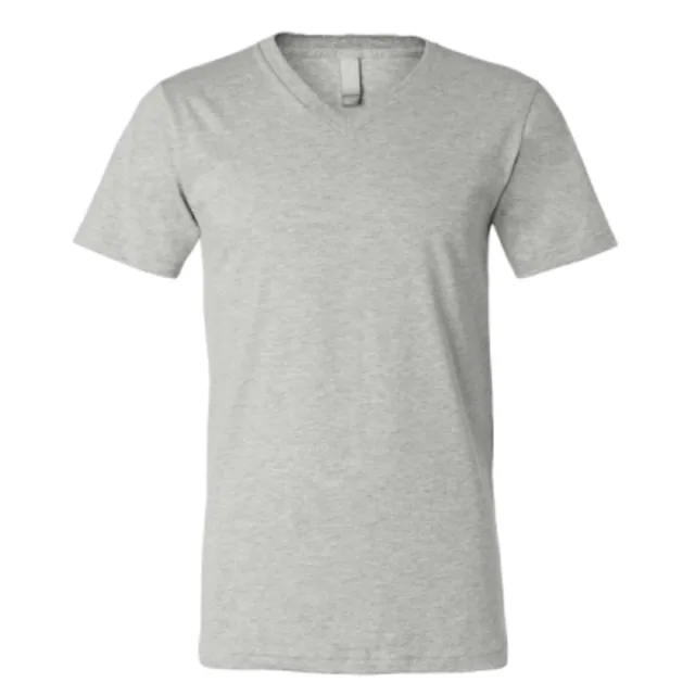 Bella + Canvas Unisex Heather CVC V-Neck Tee (3005CVC) — custom decorated by Black Sheep Designs